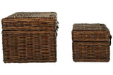Rustic Rattan Storage Trunks