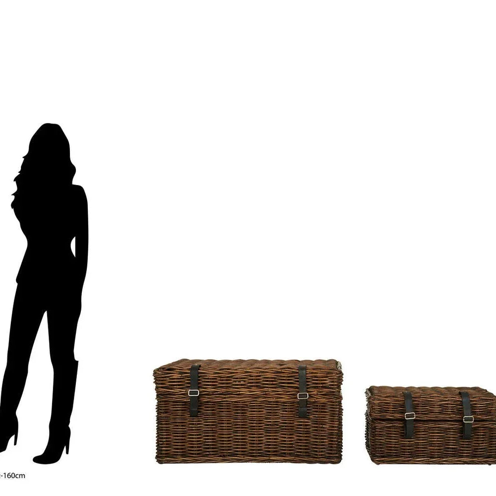 Rustic Rattan Storage Trunks