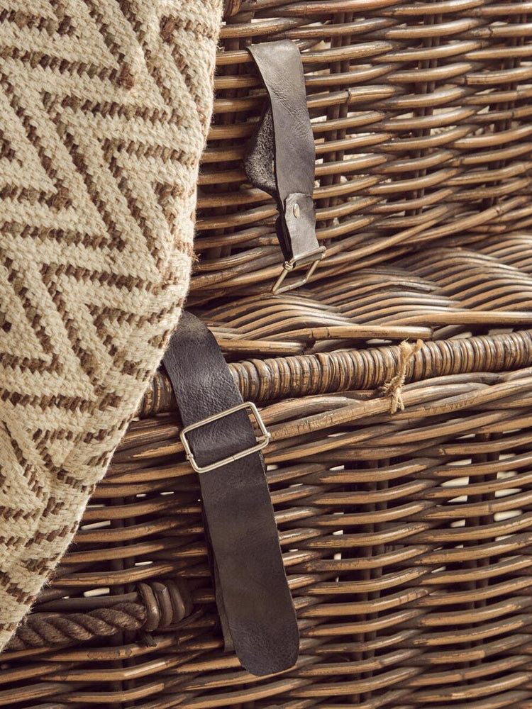 Antique Brown Rattan Storage Set