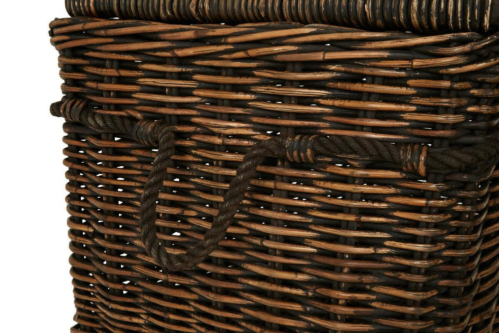 Antique Brown Rattan Storage Set