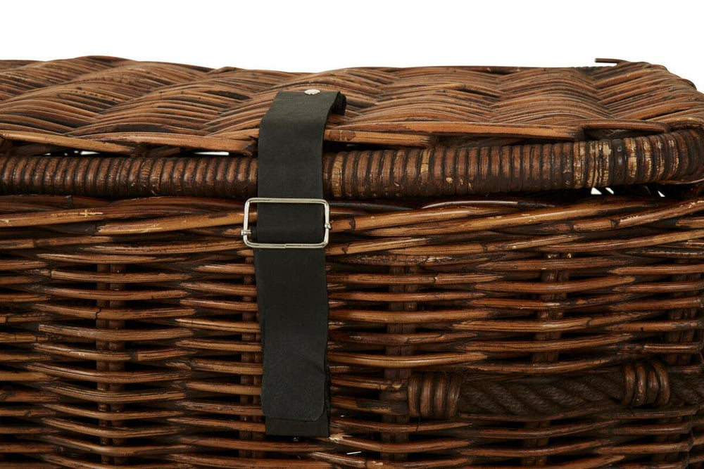 Antique Brown Rattan Storage Set