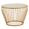 Golden Tapered Wireframe Side Table