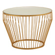 Golden Tapered Wireframe Side Table