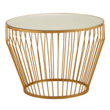 Golden Tapered Wireframe Side Table