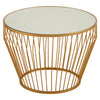 Golden Tapered Wireframe Side Table