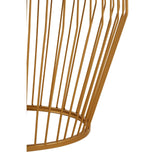 Golden Tapered Wireframe Side Table