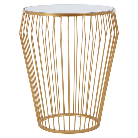 Golden Mirror Side Table