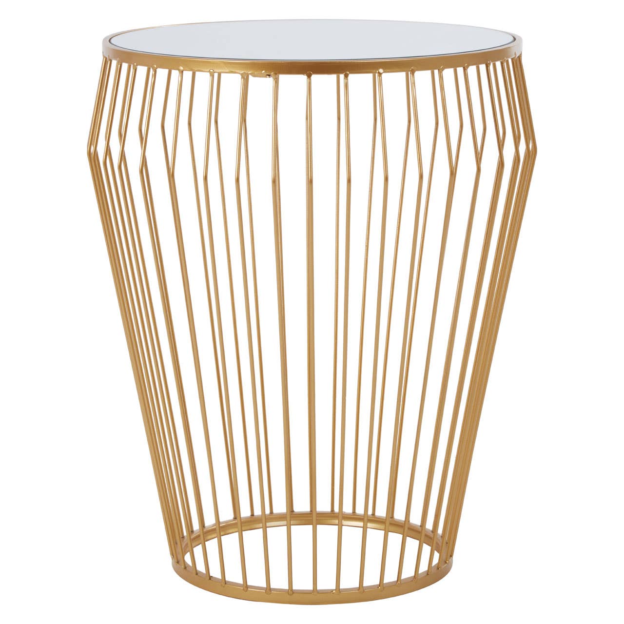 Golden Mirror Side Table