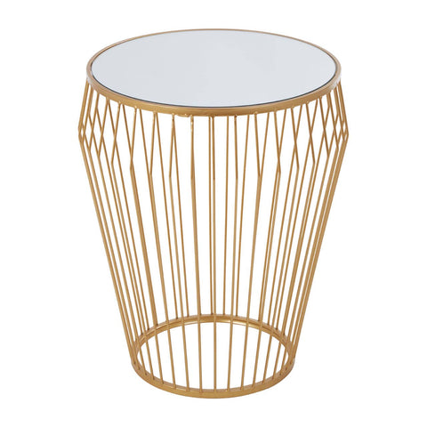 Golden Mirror Side Table