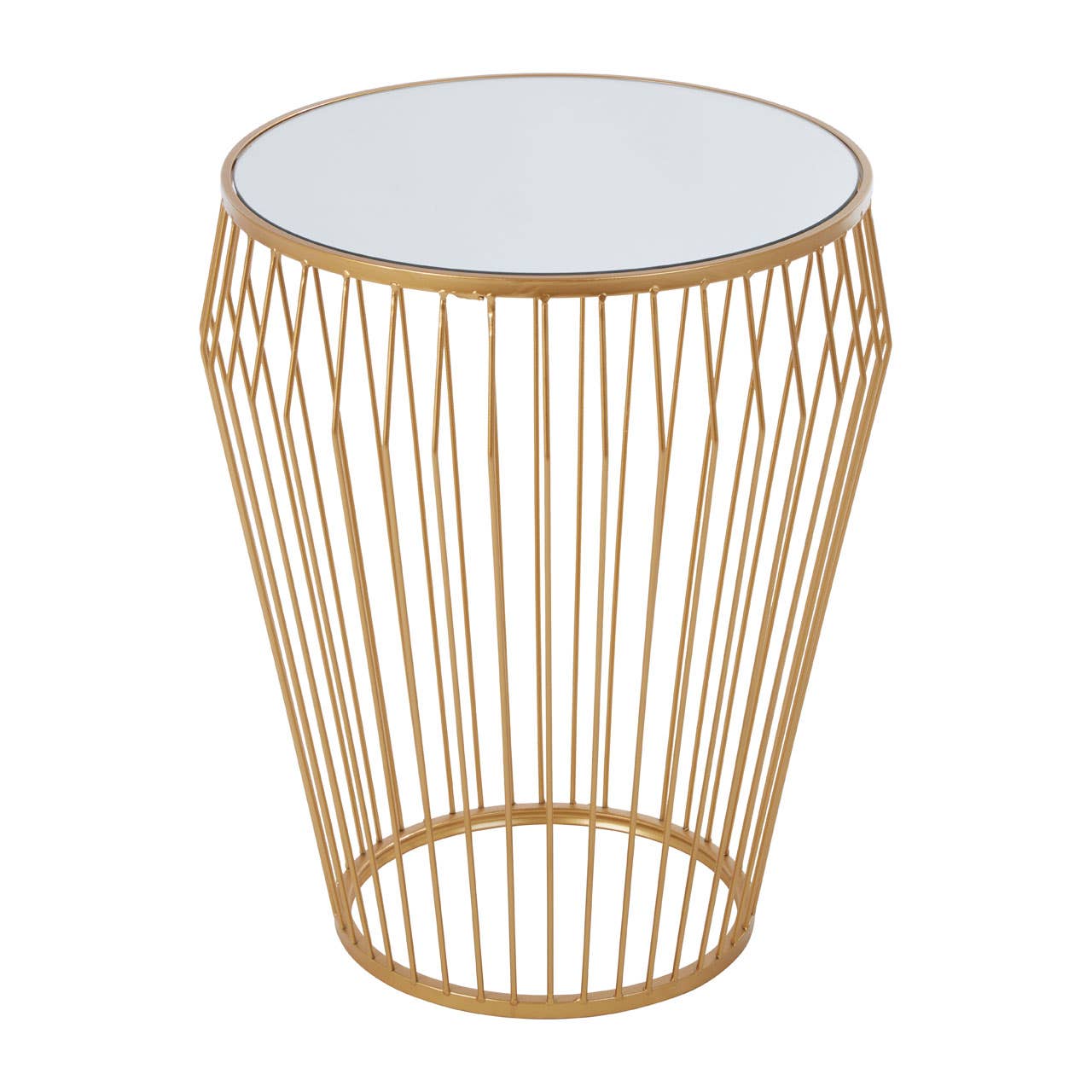 Golden Mirror Side Table