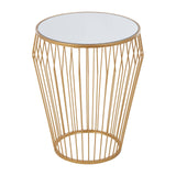 Golden Mirror Side Table