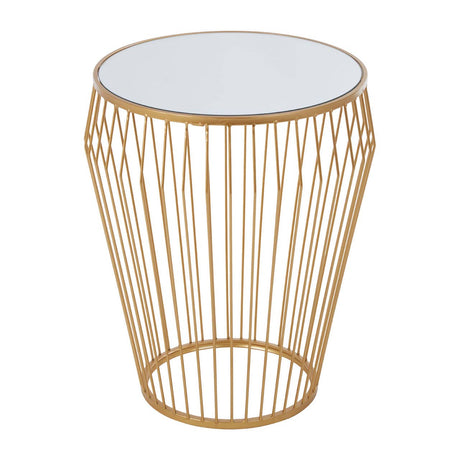 Golden Mirror Side Table