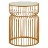 Gold Wireframe Round Side Table