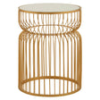 Gold Wireframe Round Side Table