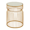 Gold Wireframe Round Side Table
