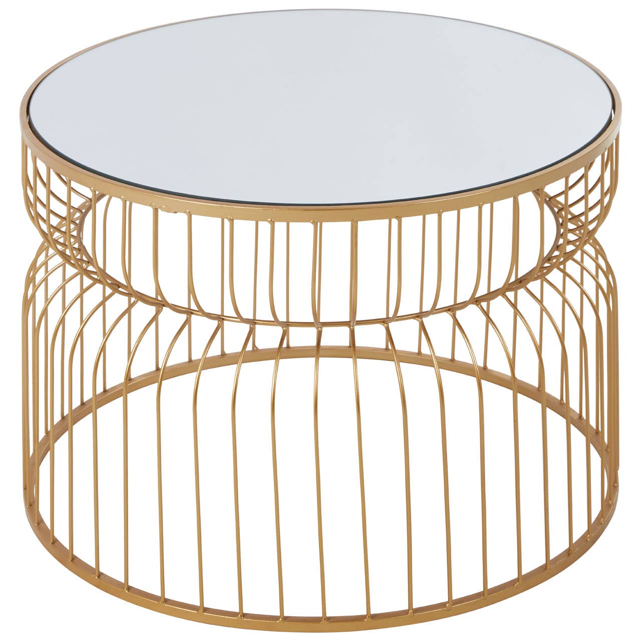 Modern Gold Wireframe Side Table