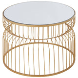 Modern Gold Wireframe Side Table