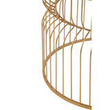 Modern Gold Wireframe Side Table