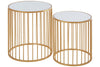 Golden Mirror Top Side Tables