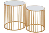 Golden Mirror Top Side Tables