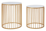Golden Mirror Top Side Tables
