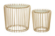 Luxe Wireframe Champagne Side Tables
