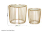 Luxe Wireframe Champagne Side Tables