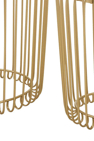 Luxe Wireframe Champagne Side Tables