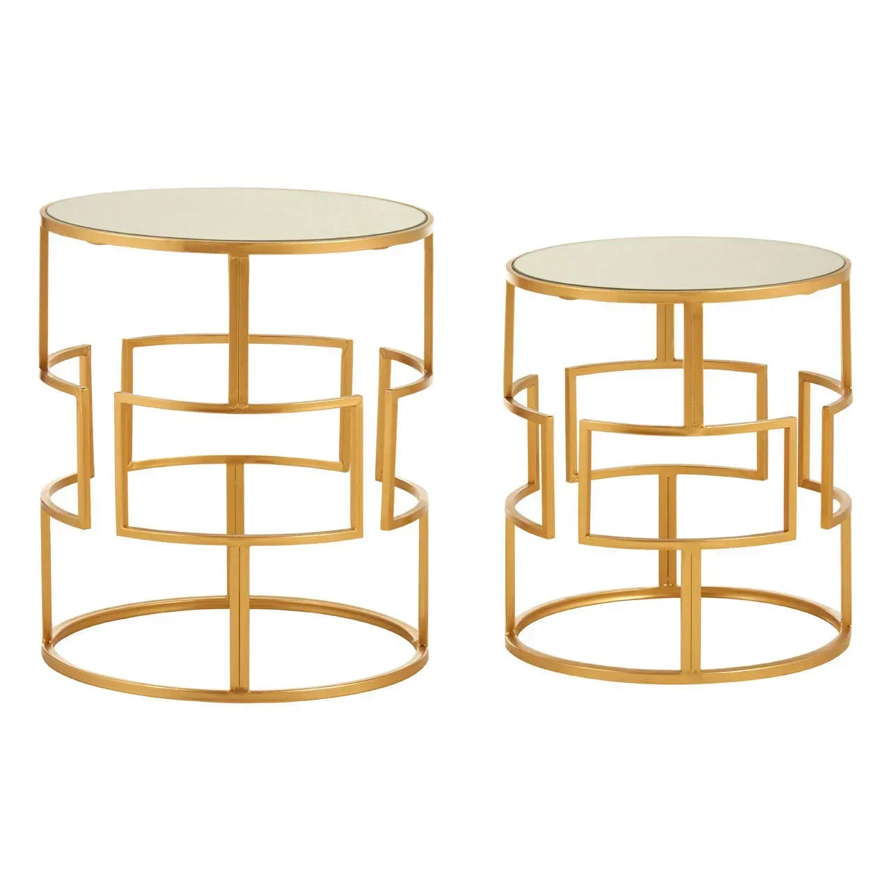 Avantis Set Two Metal Round Side Tables