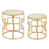 Gold Metal Mirrored Side Tables