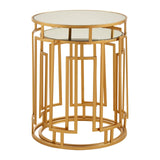 Golden Mirrored Side Tables
