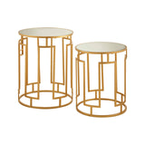 Luxe Mirrored Side Table Set