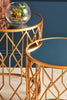 Golden Mirror Glass Side Set