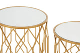 Luxe Gold Frame Side Tables