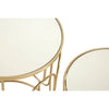 Champagne Oval Metal Side Tables