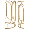 Champagne Oval Metal Side Tables
