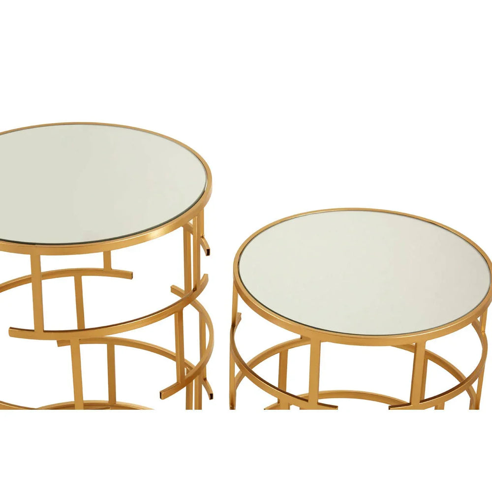 Golden Maze Nesting Side Tables
