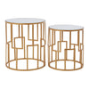 Golden Glass Side Table Set