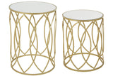 Champagne Side Tables Set