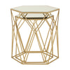 Champagne Hexagonal Mirrored Nesting Tables