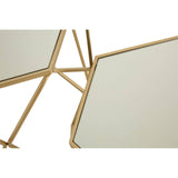 Champagne Hexagonal Mirrored Nesting Tables