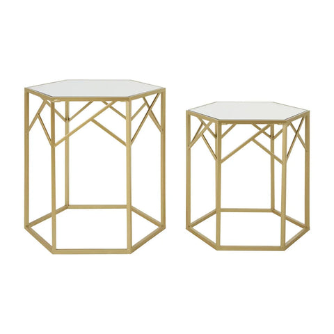 Luxe Hexagon Side Tables