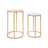 Luxe Gold Oval Side Tables