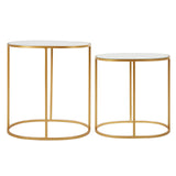 Luxe Gold Oval Side Tables