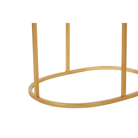 Luxe Gold Oval Side Tables