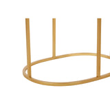 Luxe Gold Oval Side Tables