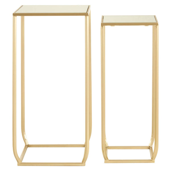 Reflection Champagne Mirrored Side Tables