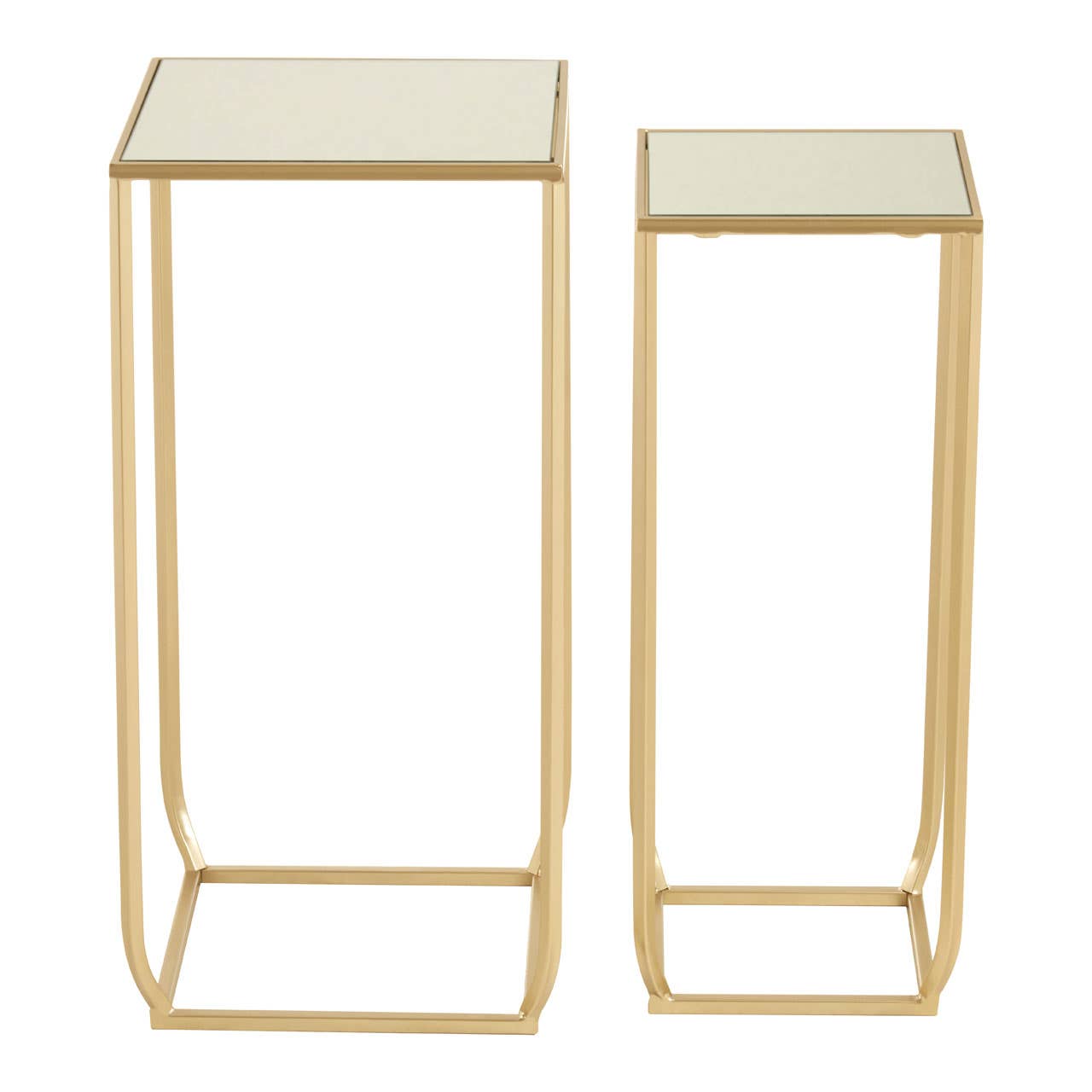 Reflection Champagne Mirrored Side Tables