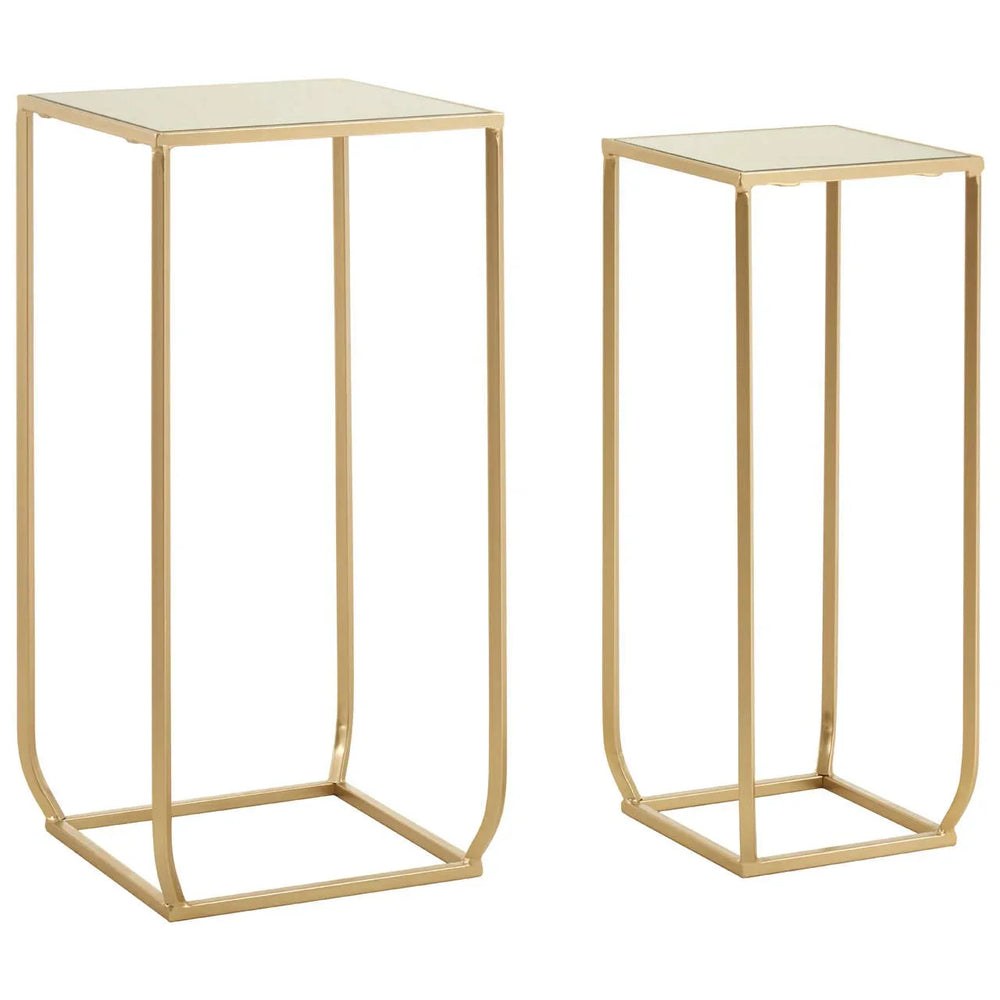 Reflection Champagne Mirrored Side Tables