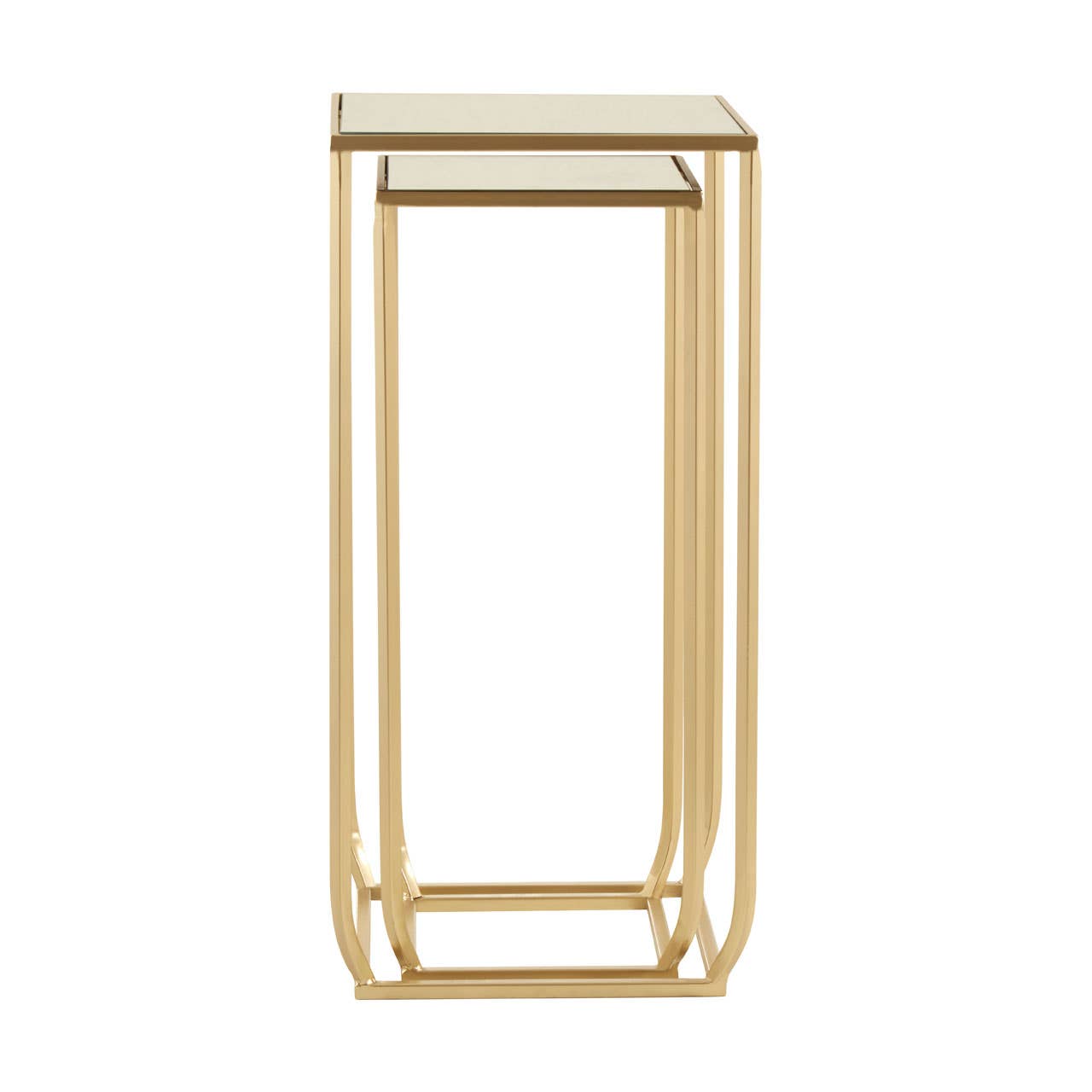 Reflection Champagne Mirrored Side Tables